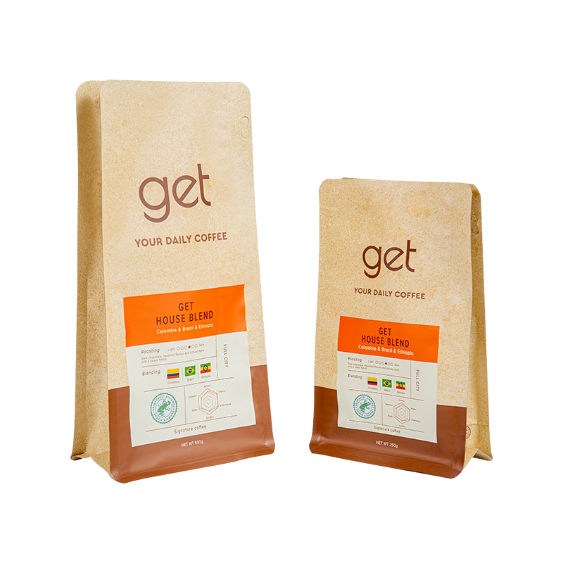 Busta da caffè con chiusura a otto lati da 250 g-1 kg Busta da caffè con chiusura a otto lati da 250 g-1 kg