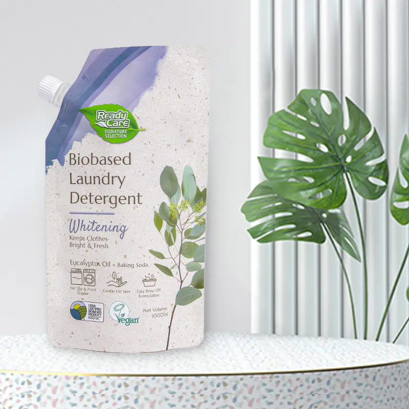 Borsa per detersivo per bucato con beccuccio con prestazioni di tenuta Borsa per detersivo per bucato con beccuccio con prestazioni di tenuta