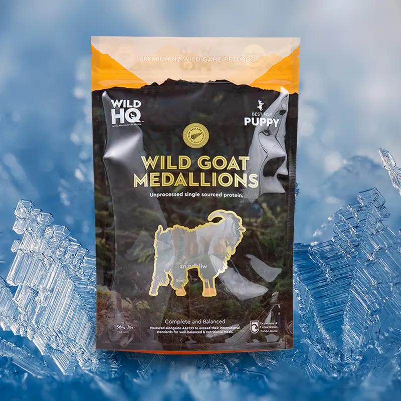 Borsa per cibo per cani congelata a prova di umidità e ossigeno Borsa per cibo per cani congelata a prova di umidità e ossigeno